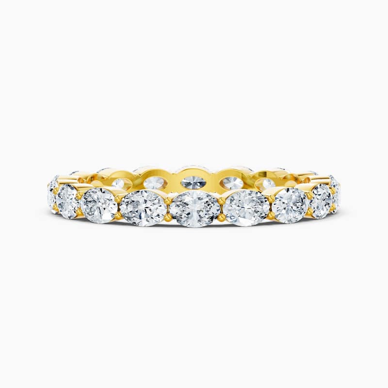 Auriya 14k Gold Oval East-West Lab Grown Diamond Eternity Band 1.80 - 7.50 ct. tw. (F-G, VS) - 1.80 ct. wt. - 7.5 - Yellow