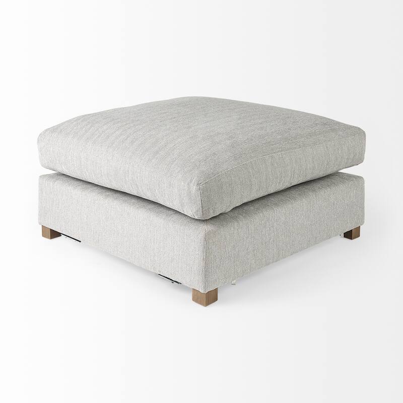 Valence 38.6L x 38.6W x 17.7H Light Gray Full Size Ottoman Sectional Piece - 39.76 x39.76 x20.47