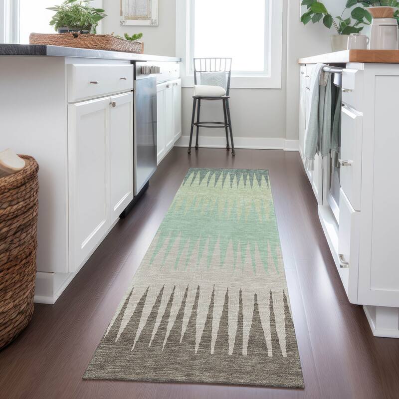 Machine Washable Indoor/ Outdoor Chantille Contemporary Ombre Rug