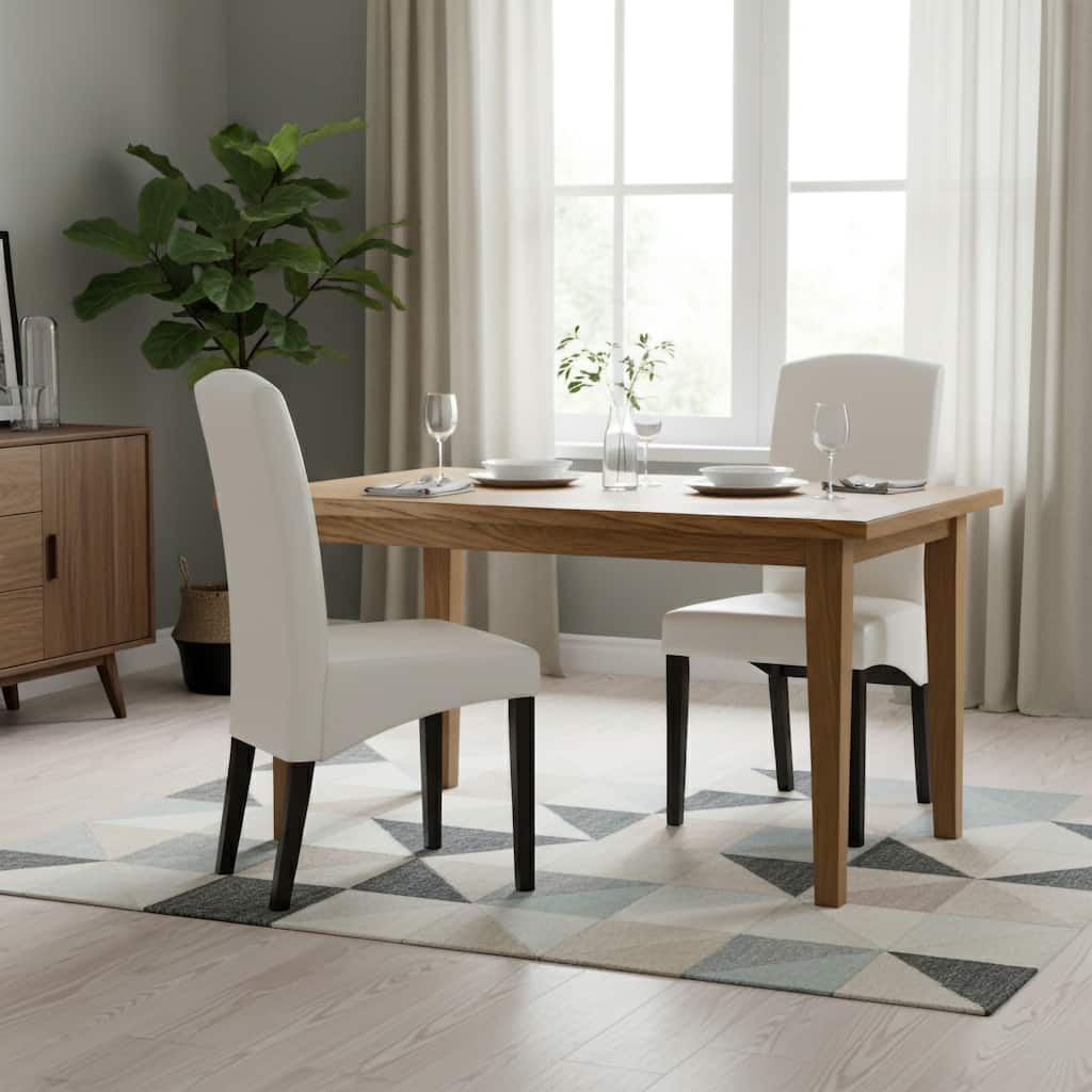 Modern Faux Leather 2 Piece Dining Room Chair