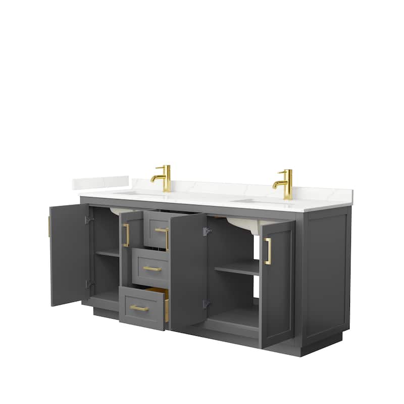 Miranda 72-inch Double Vanity, Quartz Top