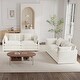 preview thumbnail 27 of 162, Cloud Chenille Upholstered Modular Sectional Sofa with DIY Combination Design White 2-Seater Sofa*2