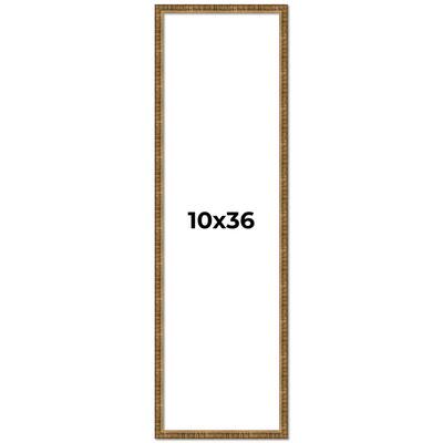 10x36 Frame Gold Solid Wood Picture Frame - Complete Modern Photo