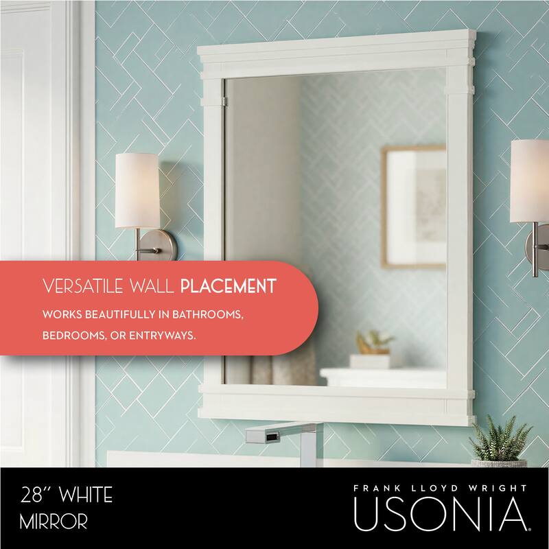 Frank Lloyd Wright USONIA® Harmony 28-inch Wood Mirror