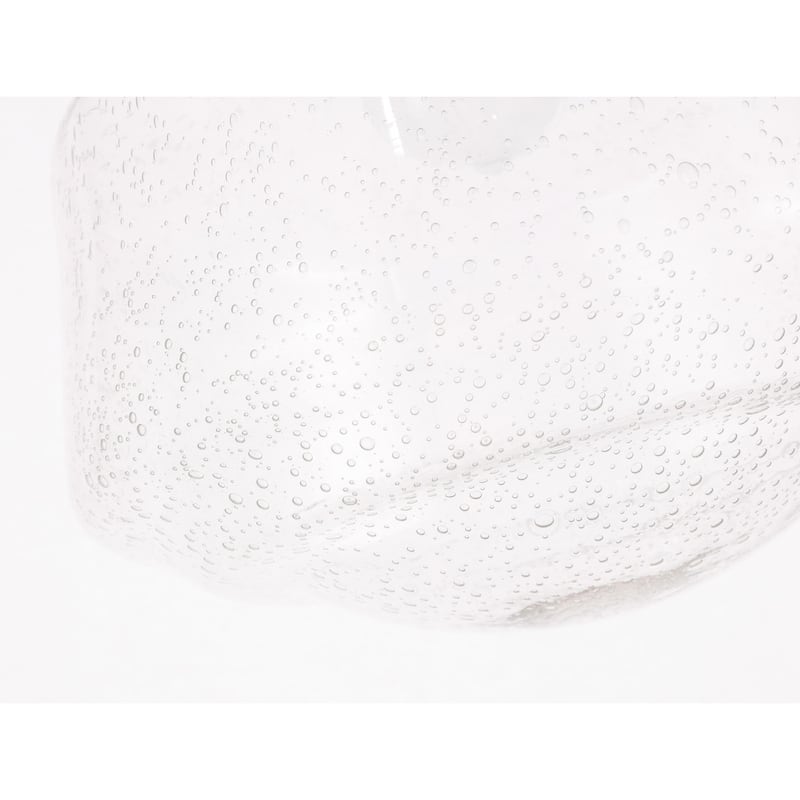 Nyle 1-Light Clear Bubble Glass Flush Mount