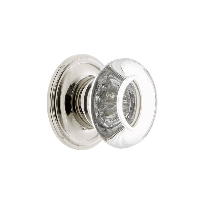 Grandeur BORD-CRYS-KNOB-GEO Bordeaux 1-3/8" Luxury Crystal Vintage - Polished Nickel