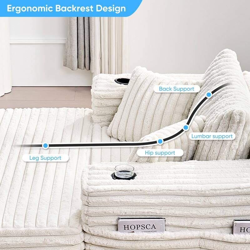 Mixoy Modern Corduroy Fabric Sofa Bed Chair,Single Sofa Chair With Cup Holders,Wide Armrests,Sleeper For Apartment