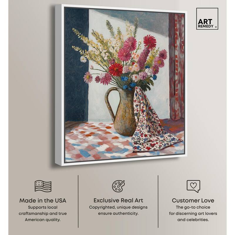 Draped in Flowers Canvas by Art Remedy