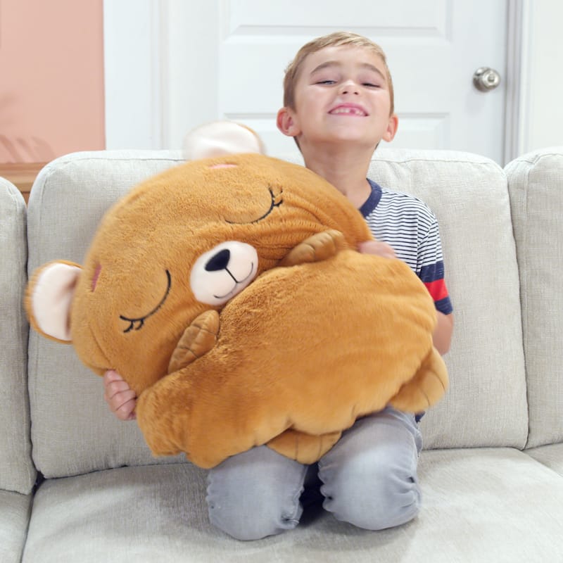 Happy Nappers: Pillow & Sleepy Sack: Large - Benny The Brown Bear - 7+
