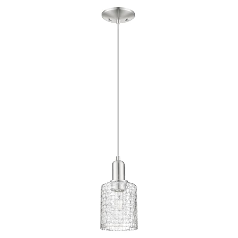 Innovations Lighting Endless Possibilities Arcadia - Cobbleskill - 1 Light 5" Basketweave Cord Hung Mini Pendant