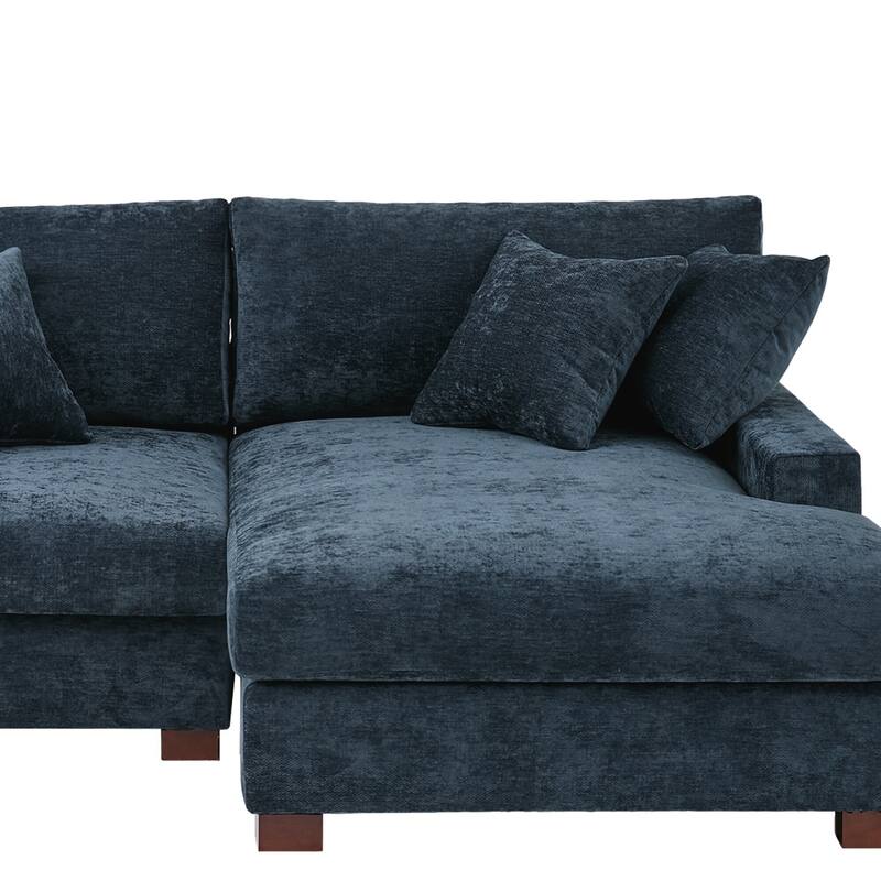 Oversized Modern Chenille Modular Sectional Sofa with Chaise
