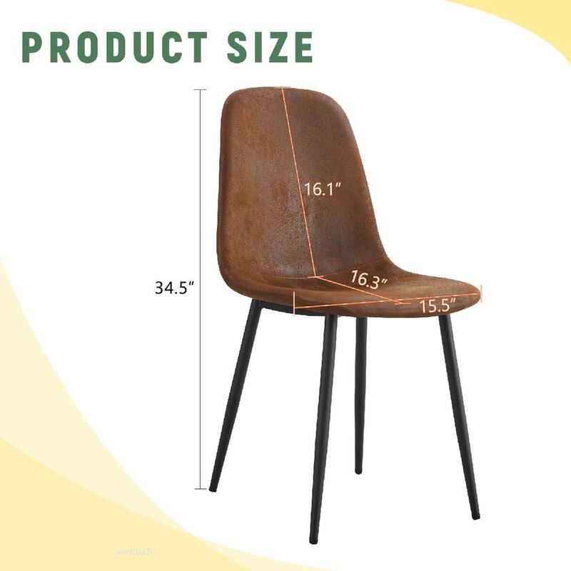 4PCS Metal Fabric Dining Chair