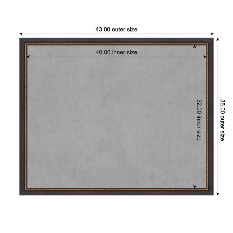 Amanti Art Ashton Black Framed Magnetic Board - Board Size 40x32