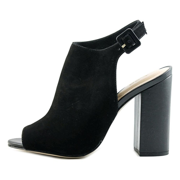 aldo black suede heels