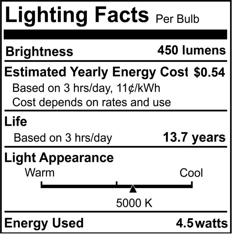 Bulbrite LED Filament Pack of (4) 4.5 Watt Dimmable T6 Light Bulbs with a Milky Finish and Candelabra (E12) Base