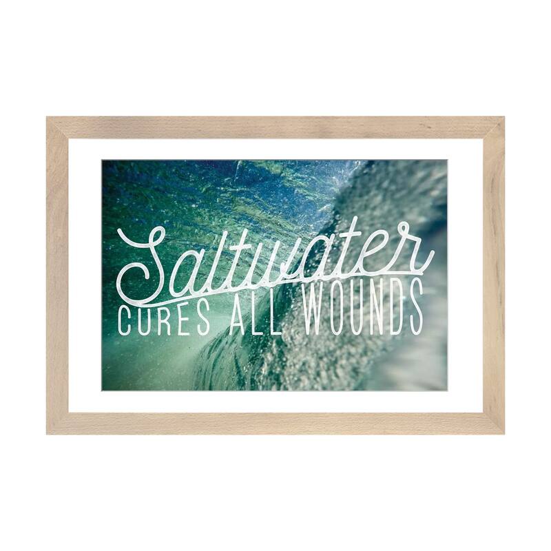 iCanvas "Saltwater" by 5by5collective - Natural - 16x24x1