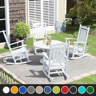 Laguna Traditional Weather-Resistant Rocking Chairs (Set of 4)