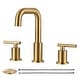 preview thumbnail 11 of 23, WOWOW 8-inch Dual Handle Widespread Bathroom Faucet Brushed Gold