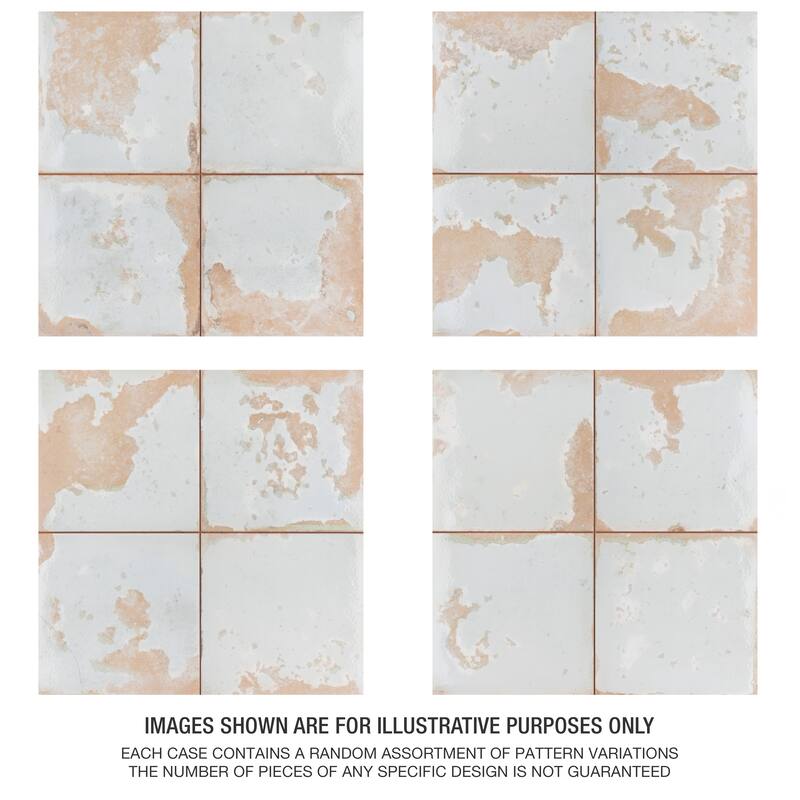 Merola Tile Kings Heritage White 17-5/8" x 17-5/8" Ceramic Floor and Wall Tile