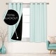preview thumbnail 91 of 91, Deconovo 100 Percent Blackout with Liner Grommet Curtain (2 Panel) W52 x L45 - Baby Blue