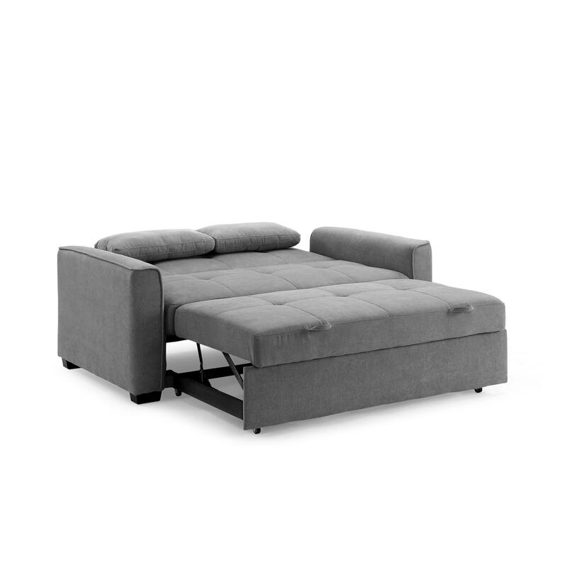 Nantucket Pull-Out Chenille Sleeper Sofa with Accent Pillows