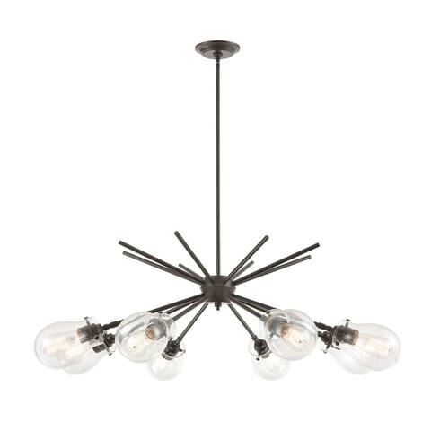 Jaelyn 8-Light Chandelier in Oil Rubbed Bronze with Clear Glass