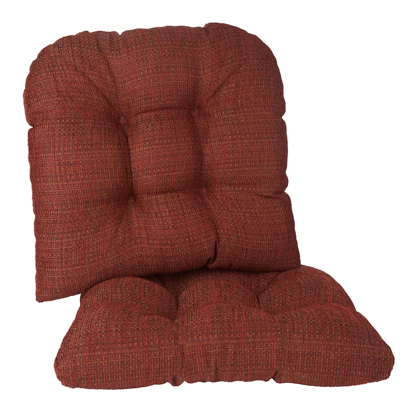 Klear Vu Tyson Extra Large Dining Room Chair Cushion Set (Set of 2) - Red