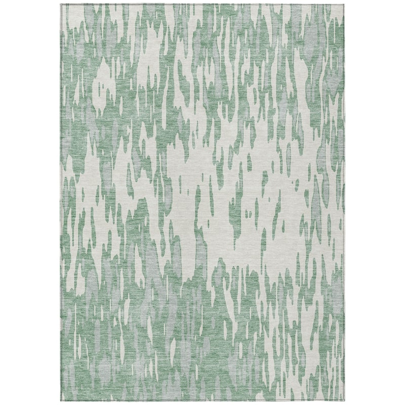 HomeRoots Abstract Transitional Rectangle Outdoor Rug