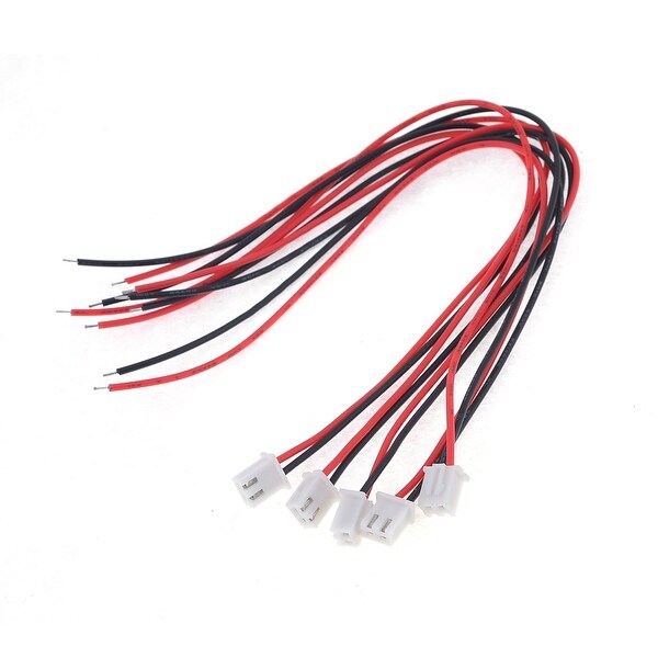 Unique Bargains 5 Pcs 24AWG JST XH2.54 2 Pin Connector Plug Wire Cable 20cm Length