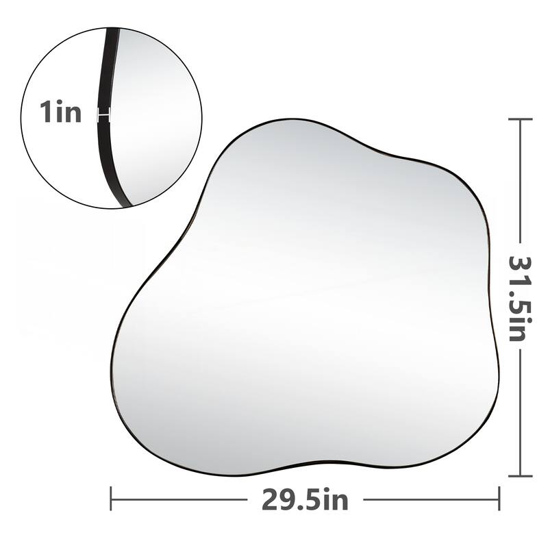 Cloud-Shaped Metal Accent Wall Mirror