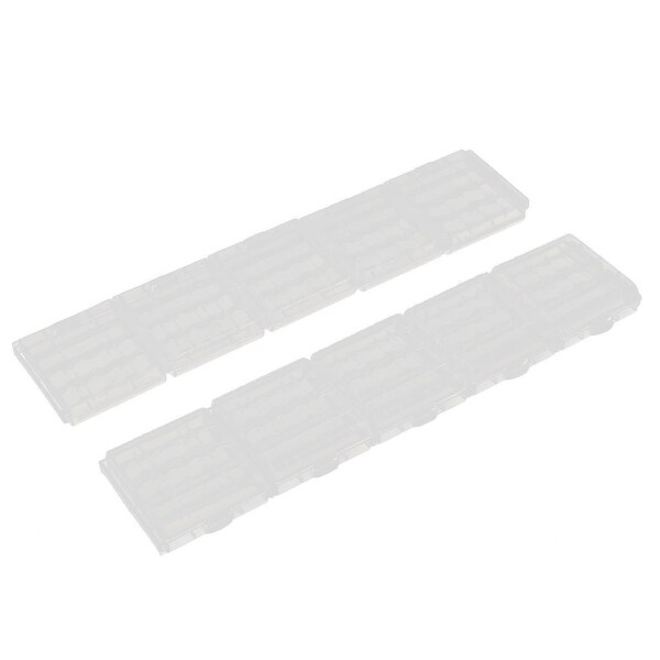 10PCS Plastic Portable Case Holder Storage Box Clear for 4 x 1.5V AA Batteries
