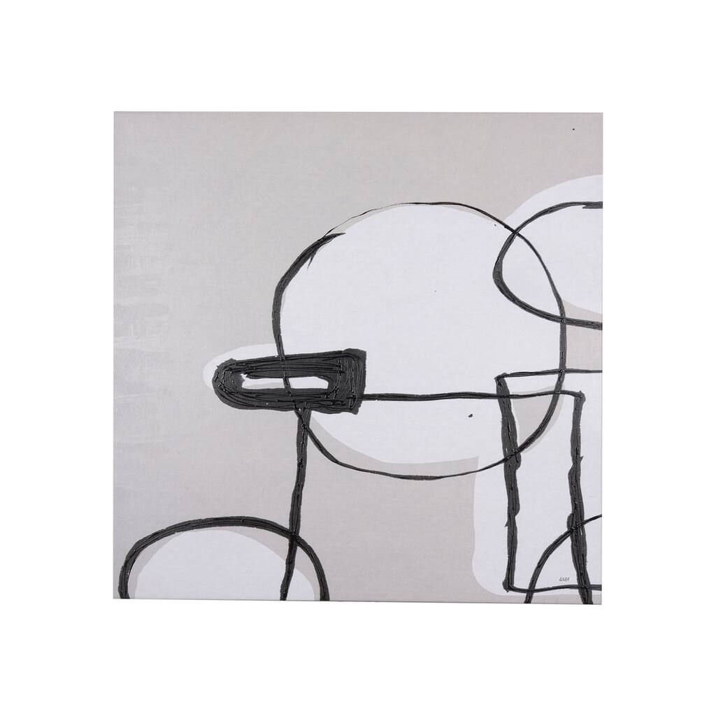 Neutral Shapes I (30 x 30) Canvas Art Print