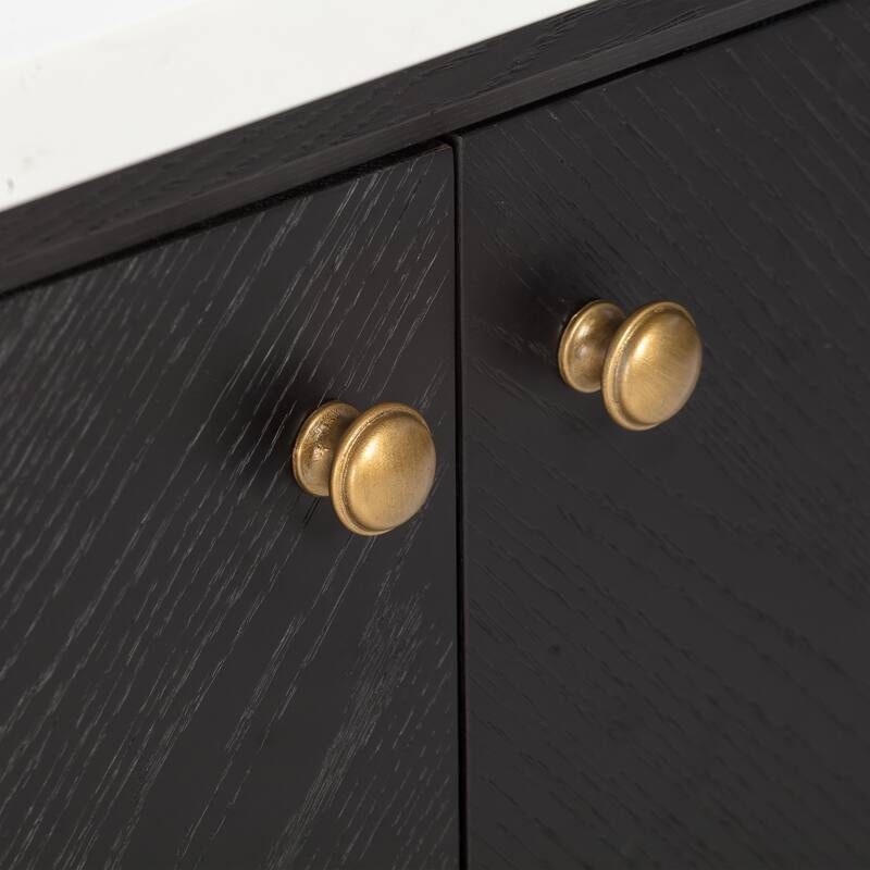 Avanity Adele 49 in. Vanity Combo in Black Oak finish with Calacatta Quartz Top