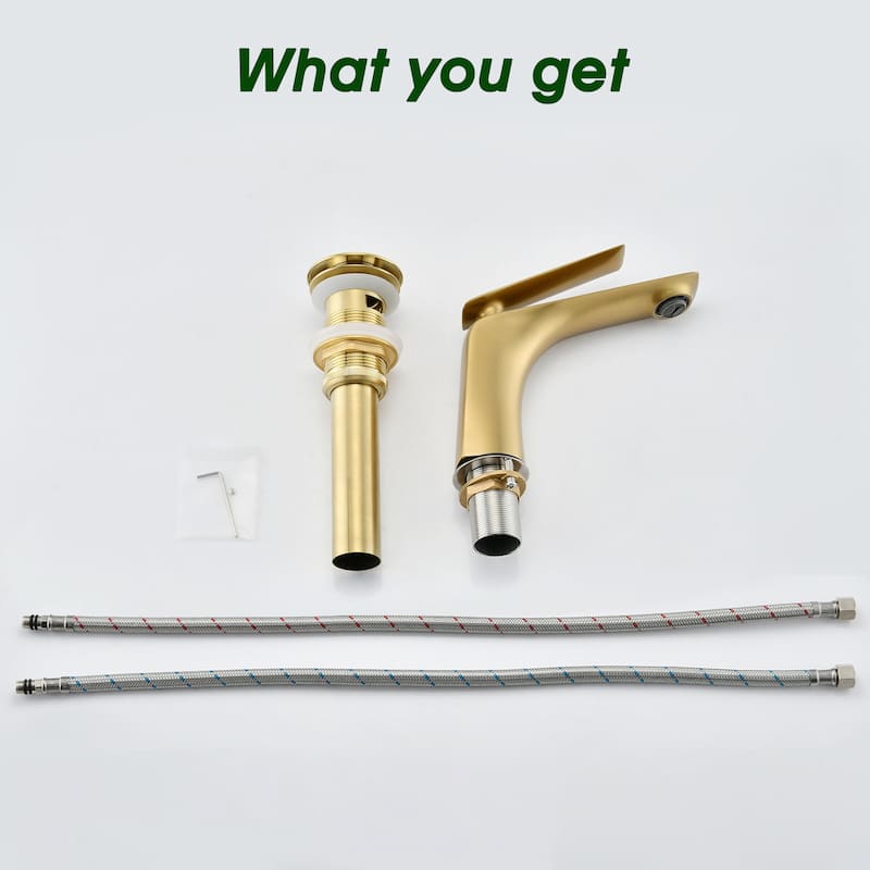 Topcraft Single Handle Bathroom Faucet with Pop-Up Drainer