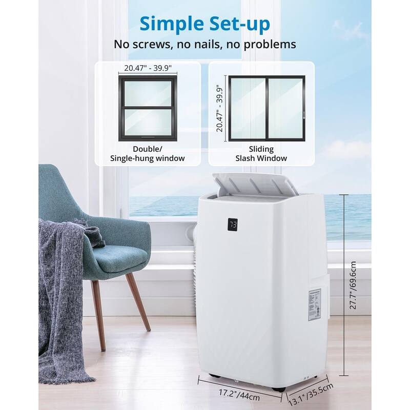 14000 BTU Portable Air Conditioner Unit, Cools 700 Sq.ft