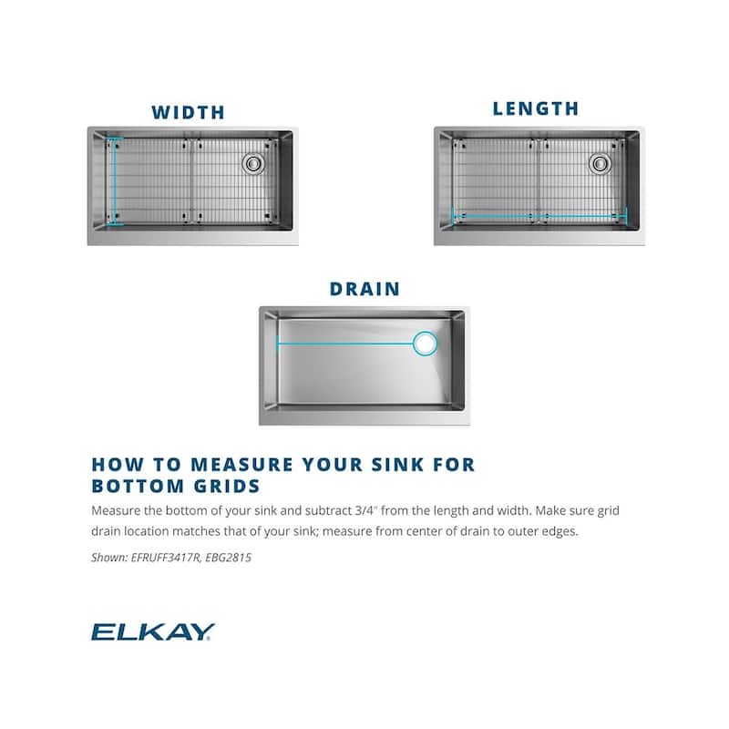 Elkay Stainless Steel 12-1/2" x 15" x 1" Bottom Grid