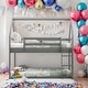 preview thumbnail 1 of 26, Modern Grey Twin Over Twin Low Bunk Bed,House-Shaped House Bed With Ladder