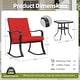 preview thumbnail 23 of 25, Solaura 3-piece Outdoor Patio Rocking Chairs Conversation Bistro Set