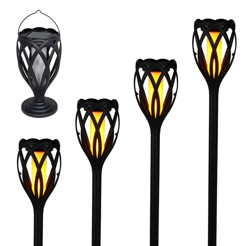 Solar Lamp Post Lights 4 Pack