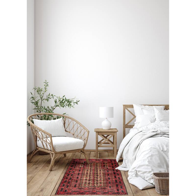 Teimani Tan Rug 3'0" x 4'10" - 3'0 x 4'10