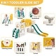 preview thumbnail 1 of 13, 8 in 1 Toddler Slide Indoor Slide Toddler Playset for Toddlers 1-3