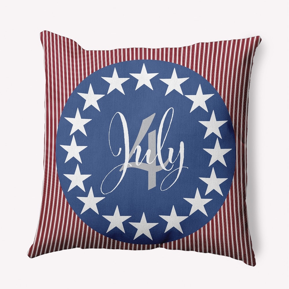 July Four Indoor/Outdoor Throw Pillow