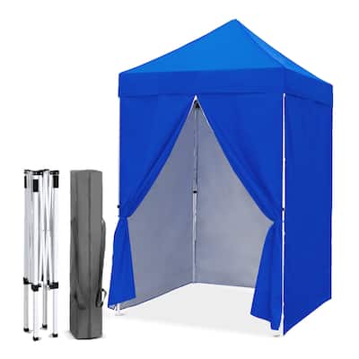 EAGLE PEAK 5x5 Instant Canopy with 4-Side Wall Panels, Small Pop up Portable Canopy Tent with Carry Bag