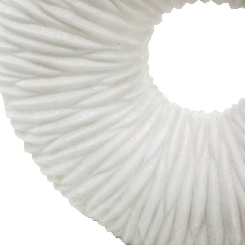 Sagebrook Home's Unique 21" Nataly Large Quartz Resin Vase - Elegant White Finish, Perfect for Modern Homes