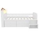 preview thumbnail 9 of 8, Space-Saving Twin House Loft Bed with LED and Storage for Home,White
