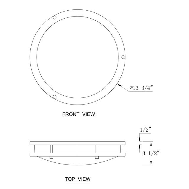 Dimmable LED Flush Mount Ceiling Light Selectable 3000K/4000K/5000K