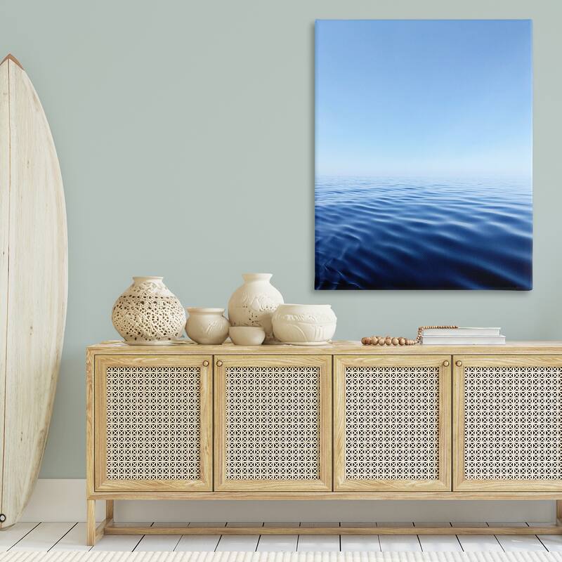 Stupell Cool Blue Ocean Ripples Canvas Wall Art Design By Kali Wilson