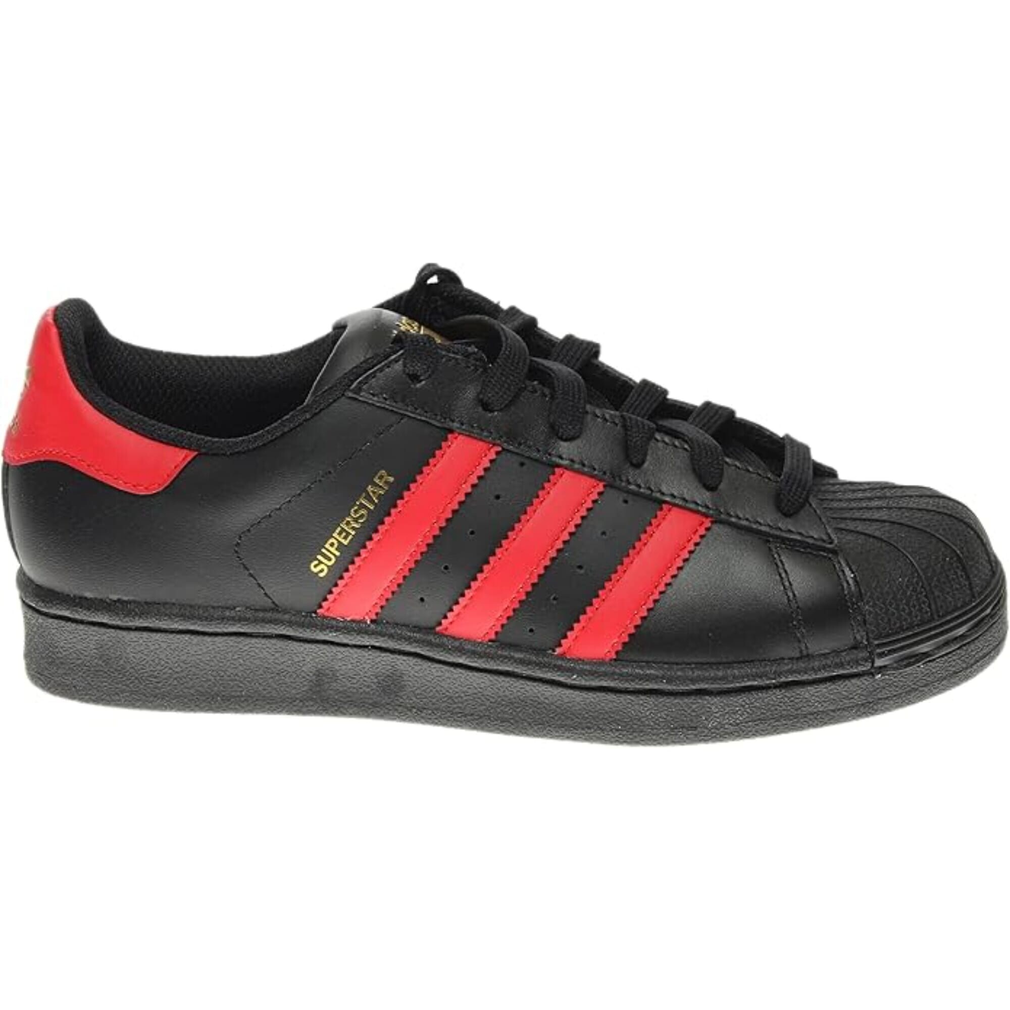 Adidas Superstar J Core Black/Scarlet-Gold Metallic S80695