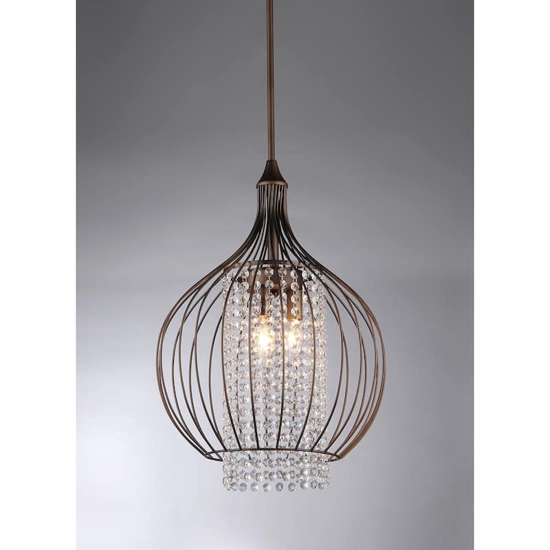 Crystal Antique Chandelier Bronze and Black Finish