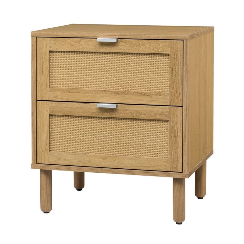 Orre Brown Nightstand 2 Drawers